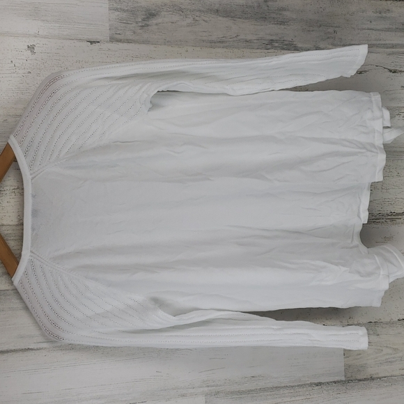 Cable & Gauge white dolman sleeve waterwall open cardigan Size Medium - Picture 4 of 7